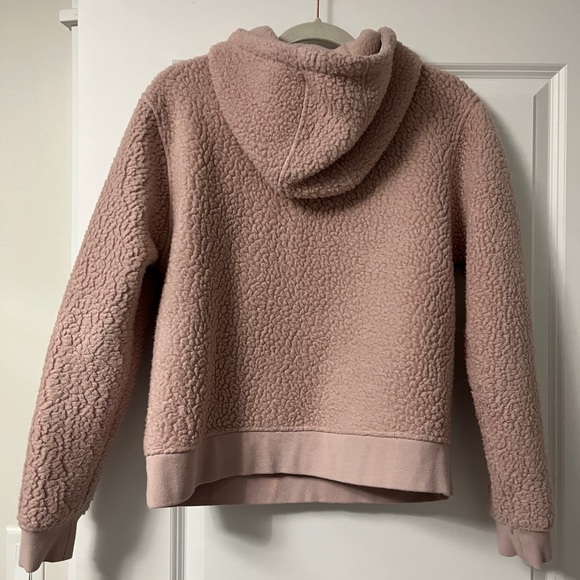 J. CREW Women’s Pink Quarter-zip Fleece Hoodie SIZE S - Picture 2 of 4